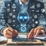 DALL·E 2024-02-05 11.24.44 – Create a photograph in HD 1024×1024 pixels depicting the concept of small businesses leveraging artificial intelligence technology. Include visuals of